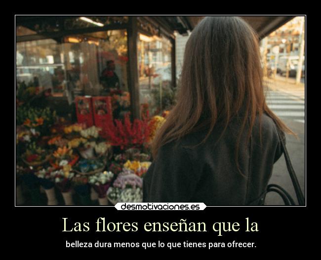 Las flores enseñan que la -