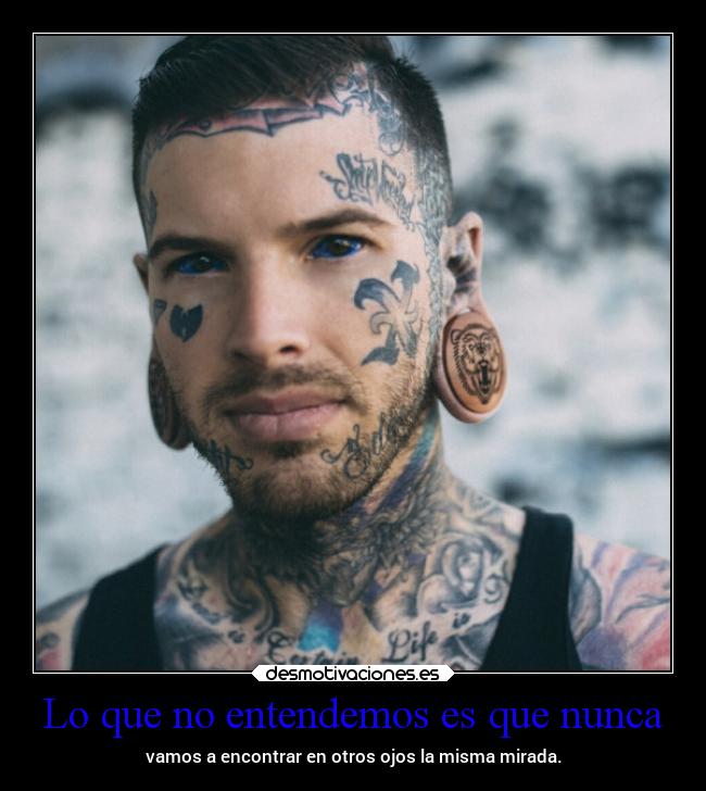 Lo que no entendemos es que nunca -