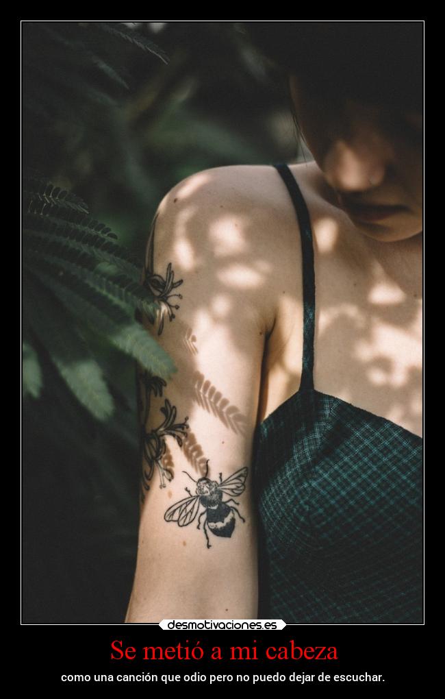 Se metió a mi cabeza - como una canción que odio pero no puedo dejar de escuchar.