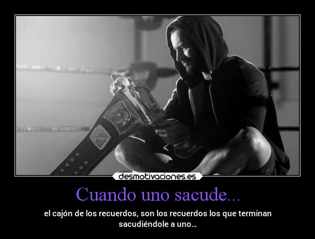 Cuando uno sacude... - el cajón de los recuerdos, son los recuerdos los que terminan
sacudiéndole a uno…