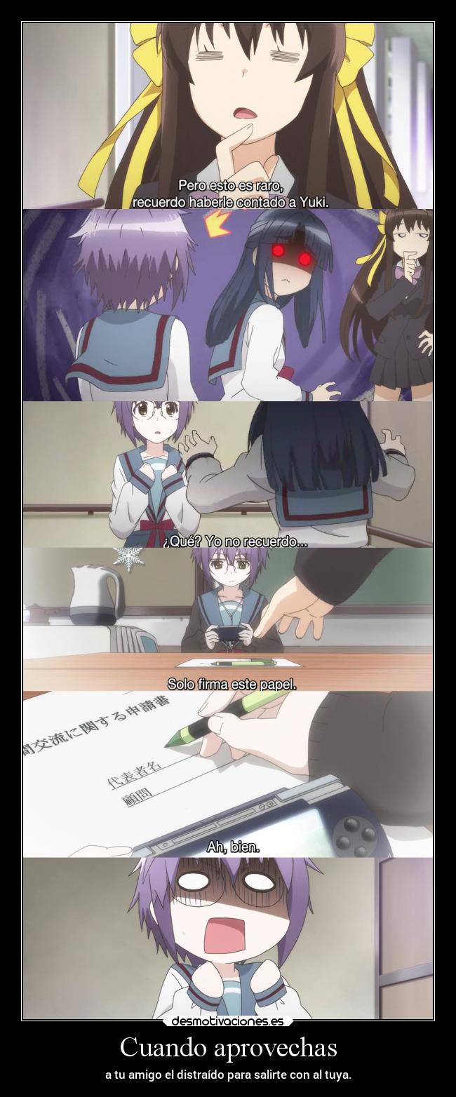 carteles anime amigo aprovechar salir bien mejor culpa erosekai desmotivaciones