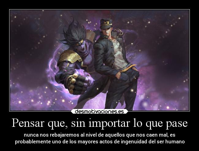 carteles anime jojos bizarre adventure jotaro kujo jojosbizarreadventure stardust crusaders desmotivaciones