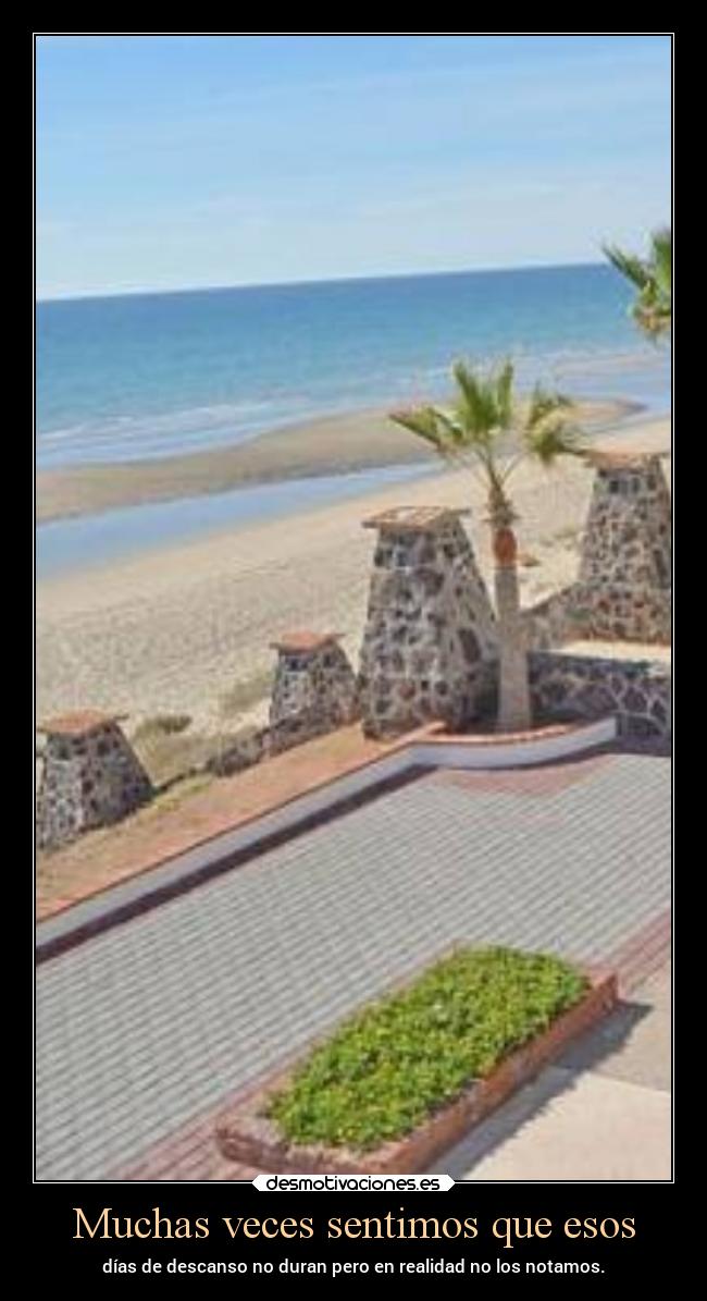 Muchas veces sentimos que esos - 