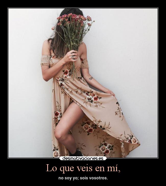 Lo que veis en mí, -