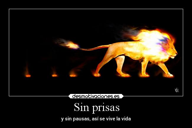 Sin prisas - y sin pausas, así se vive la vida