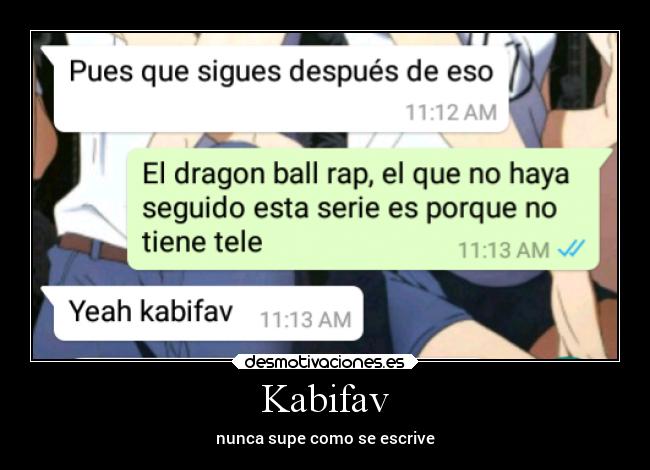 Kabifav - nunca supe como se escrive