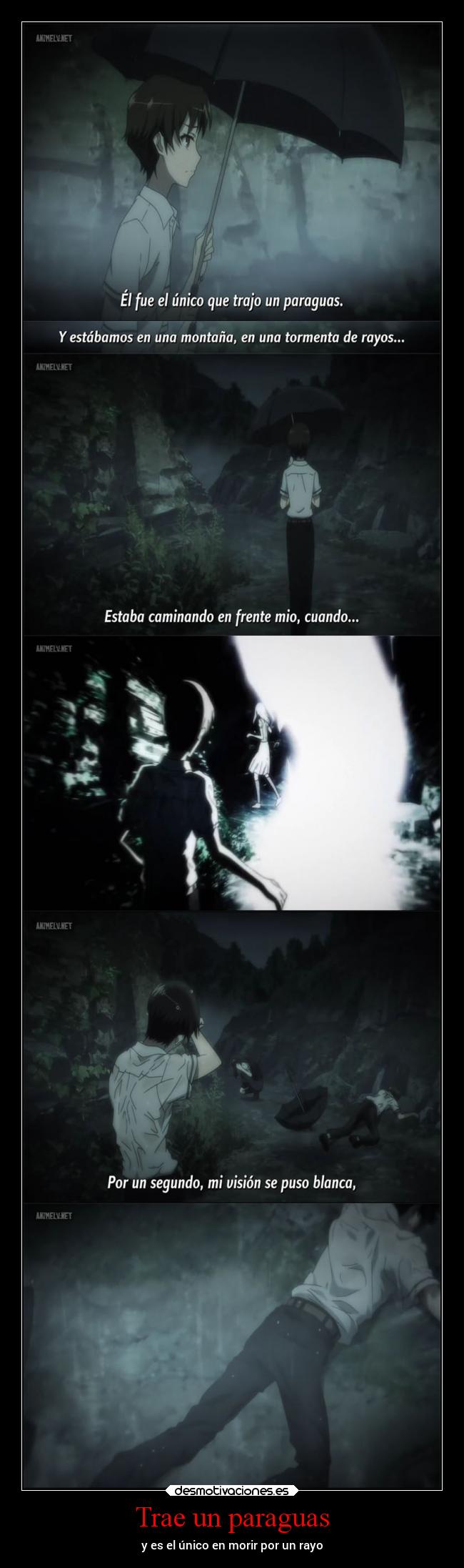 Trae un paraguas - y es el único en morir por un rayo