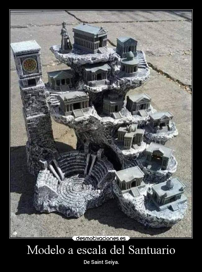Modelo a escala del Santuario - De Saint Seiya.