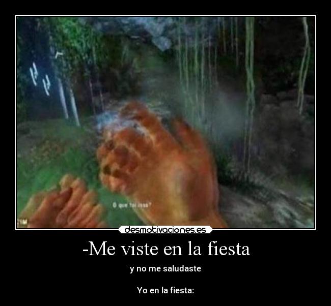 -Me viste en la fiesta -