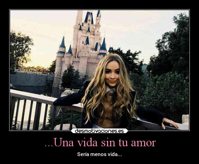 ...Una vida sin tu amor - Sería menos vida...