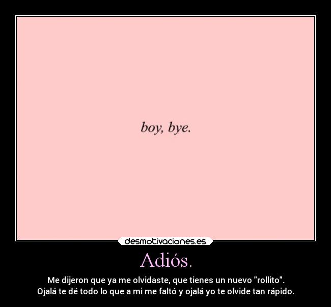 Adiós. - 