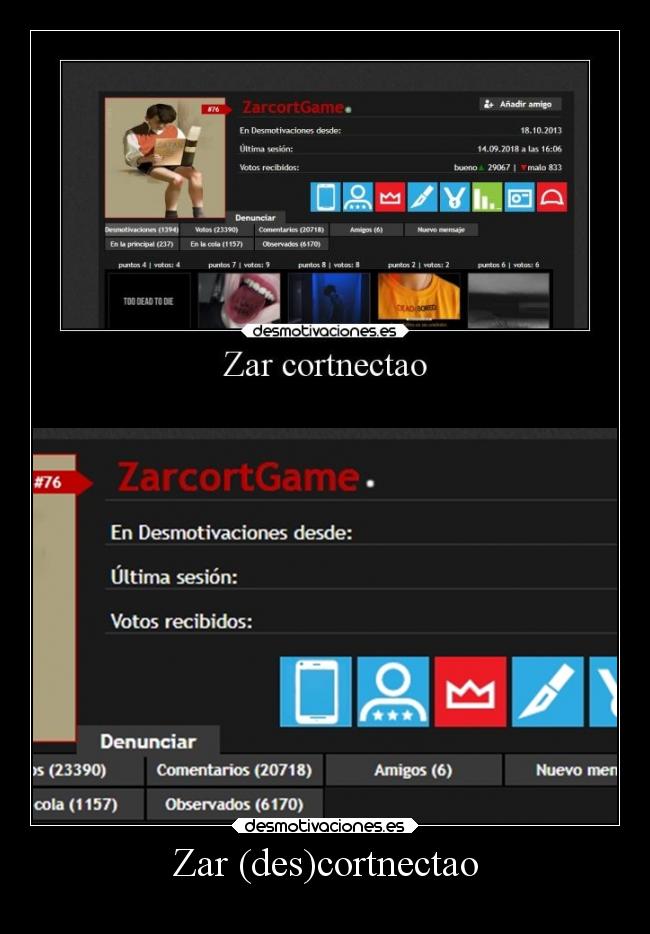 Zar (des)cortnectao -