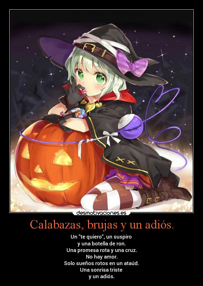Calabazas, brujas y un adiós. -