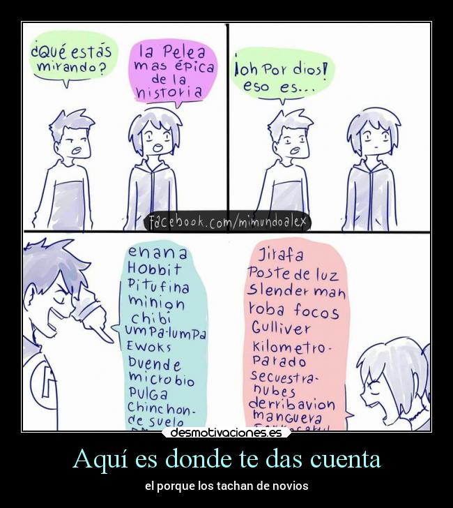 Aquí es donde te das cuenta - el porque los tachan de novios