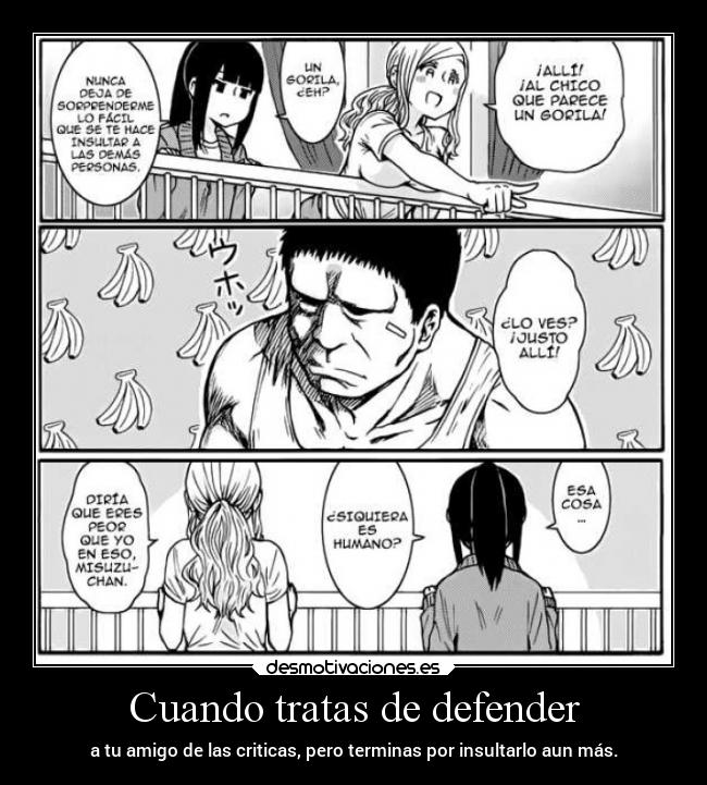 carteles anime amigo defender raptorhunters critica insulta mas caer erosekai manga desmotivaciones