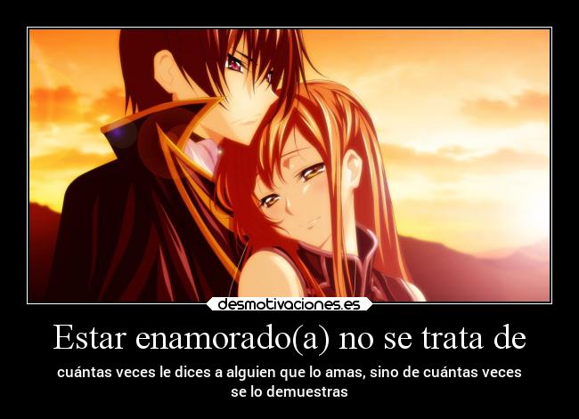 Estar enamorado(a) no se trata de -