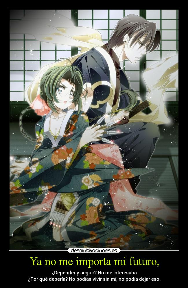 carteles anime amor samuraix desmotivaciones