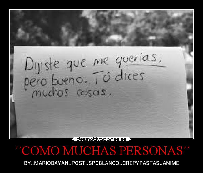 ´´COMO MUCHAS PERSONAS´´ - 