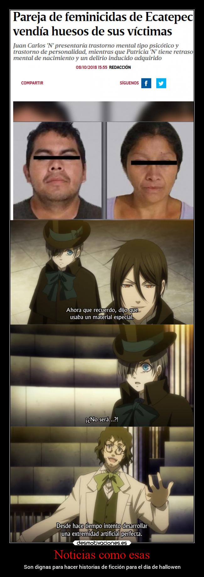 Noticias como esas - Son dignas para hacer historias de ficción para el día de hallowen