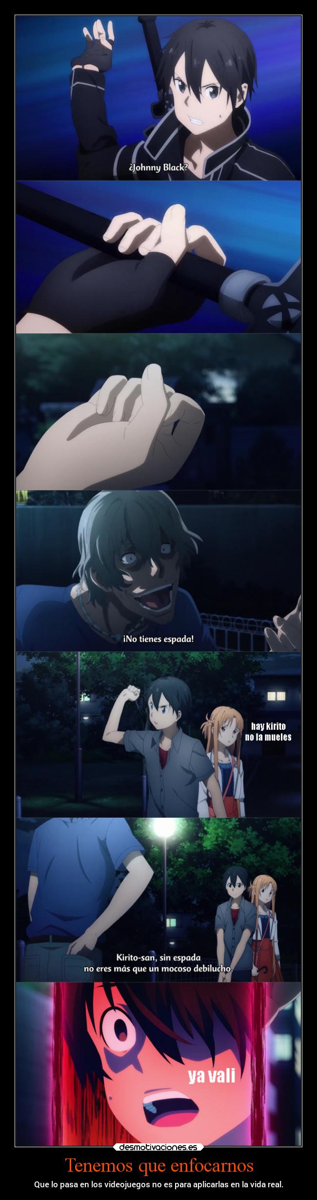 Tenemos que enfocarnos - Que lo pasa en los videojuegos no es para aplicarlas en la vida real.