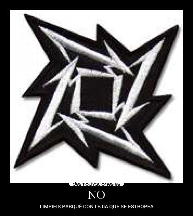 NO - LIMPIEIS PARQUÉ CON LEJÍA QUE SE ESTROPEA