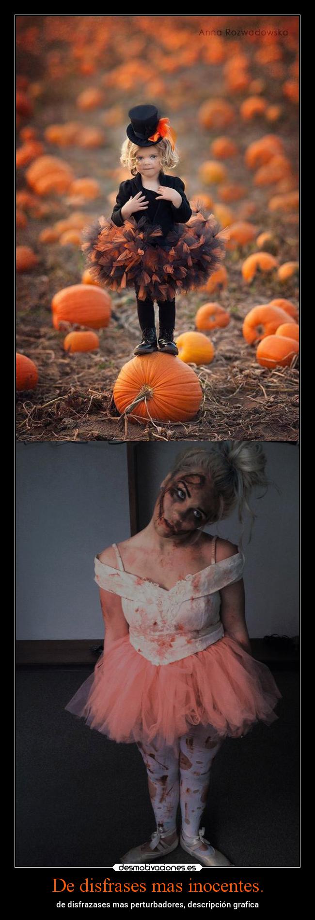 De disfrases mas inocentes. - de disfrazases mas perturbadores, descripción grafica