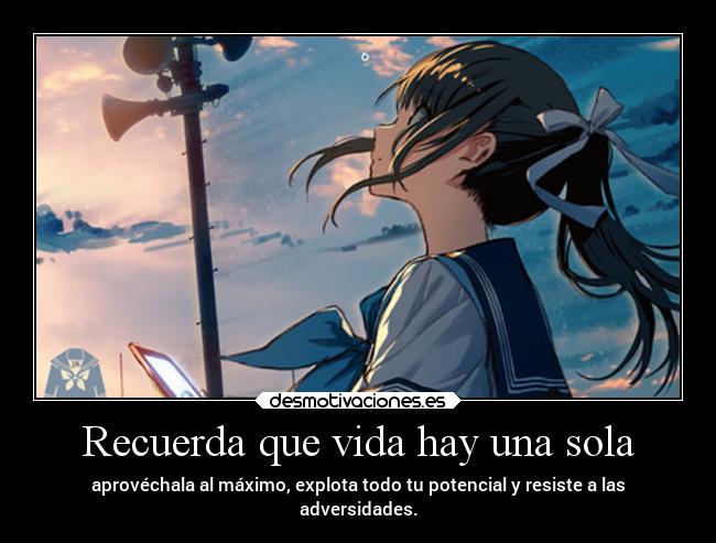 carteles vida anime vida frases desmotivaciones