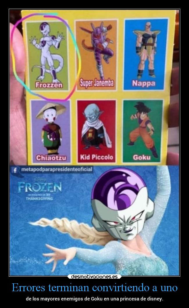 carteles vida nooppainolifeunofficial dragon ball errores frezzer desmotivaciones