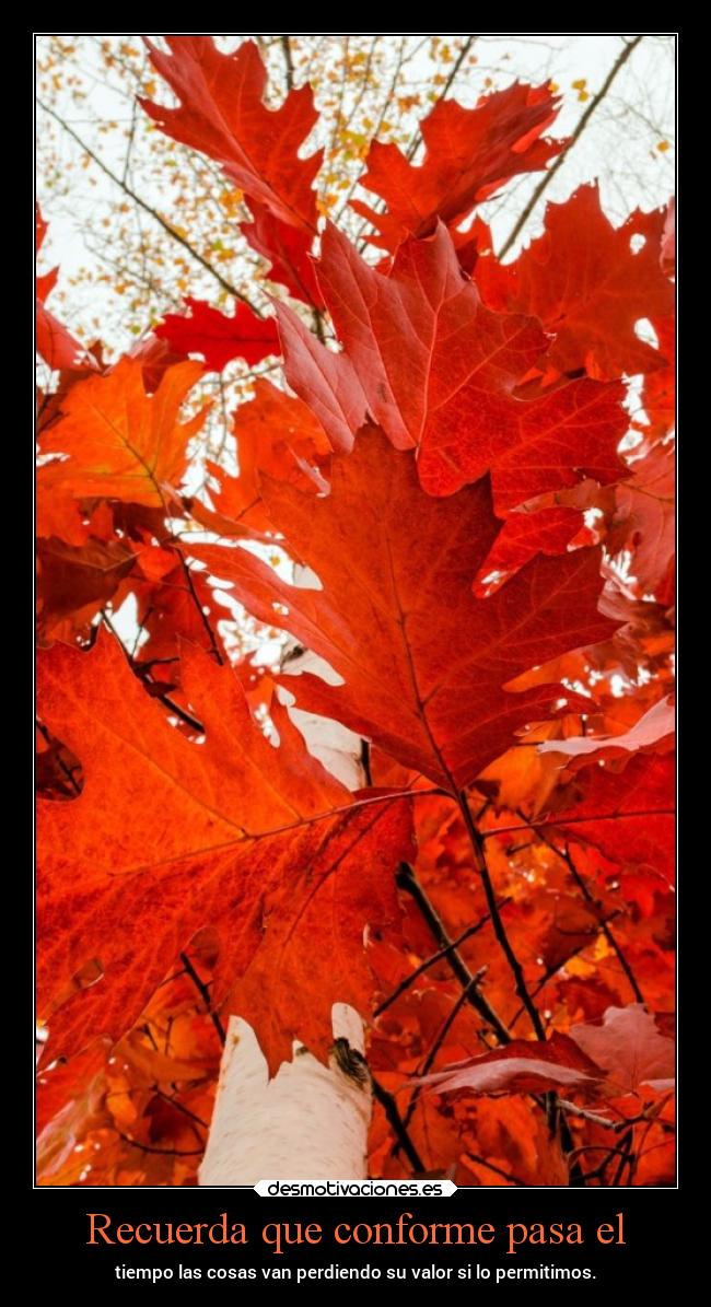 Recuerda que conforme pasa el - 