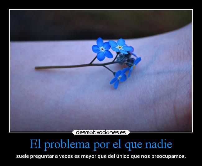 El problema por el que nadie - 