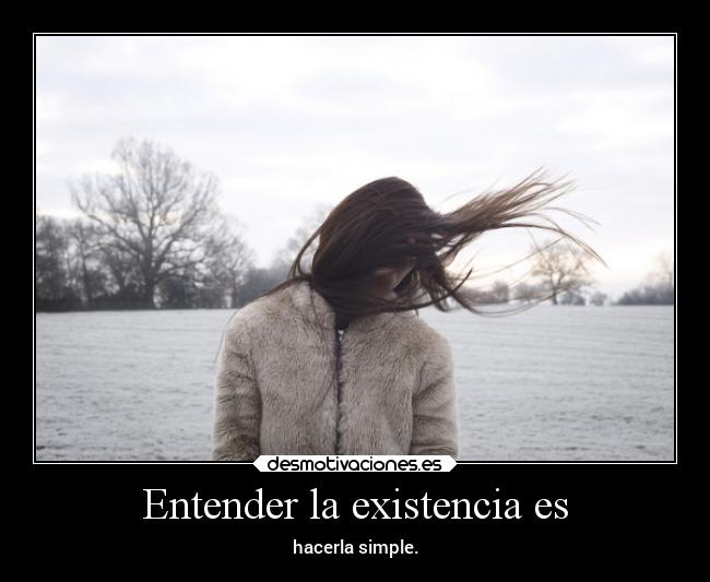 Entender la existencia es - 