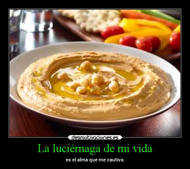 La luciérnaga de mi vida - es el alma que me cautiva.