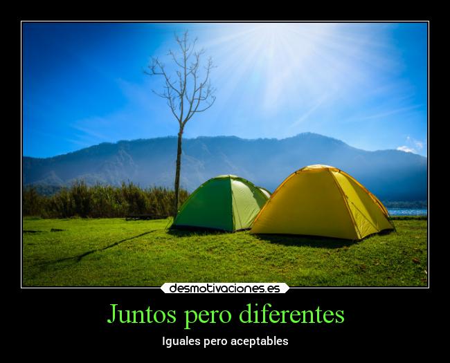 Juntos pero diferentes - Iguales pero aceptables