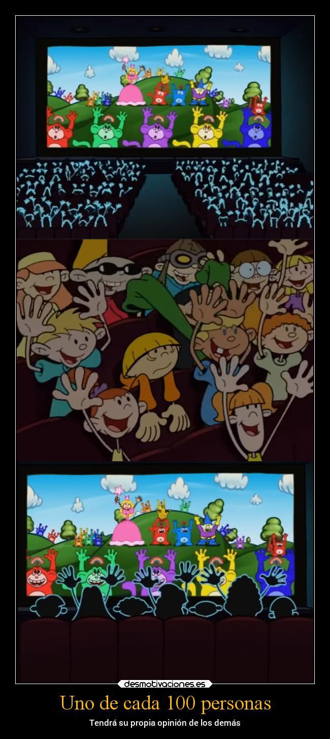 Uno de cada 100 personas - Tendrá su propia opinión de los demás