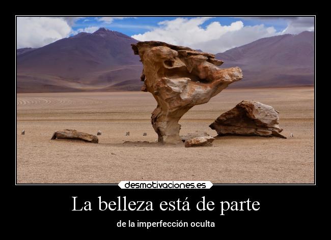 La belleza está de parte - de la imperfección oculta