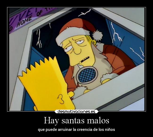 Hay santas malos - que puede arruinar la creencia de los niños