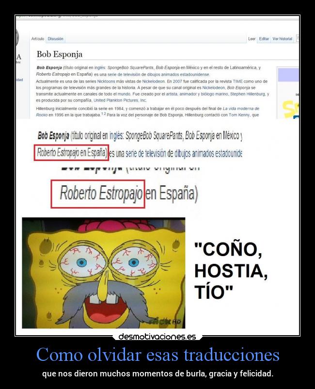 carteles olvidar vida bob esponja roberto estropajo nooppainolifeunofficial desmotivaciones