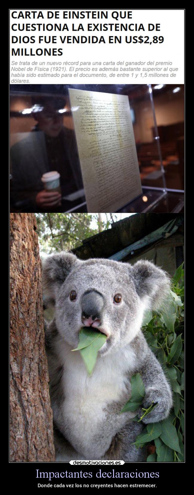 Impactantes declaraciones - Donde cada vez los no creyentes hacen estremecer.