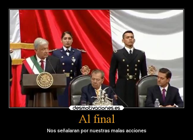 Al final - Nos señalaran por nuestras malas acciones