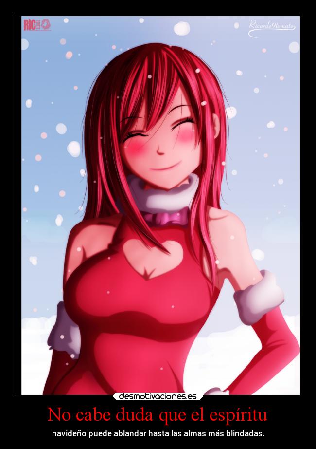 carteles vida navidad cartel500 cartel 500 erza scarlet fairy tail pechos grandes nooppainolifeunofficial desmotivaciones