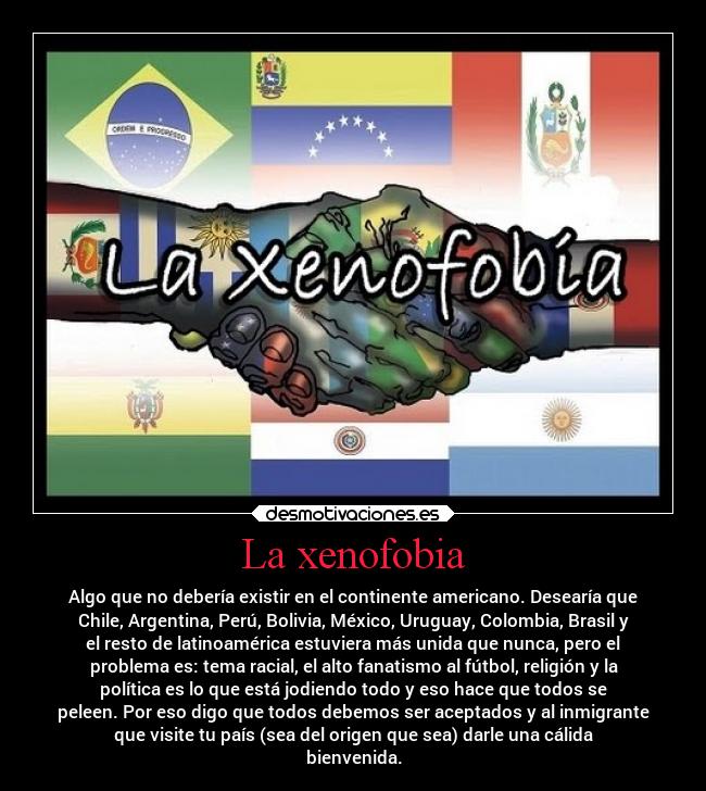 La xenofobia -
