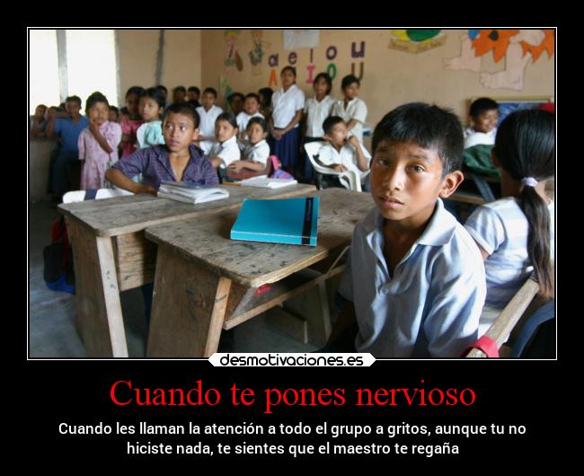 carteles escuela miedo tristeza incomodidad enojo desmotivaciones