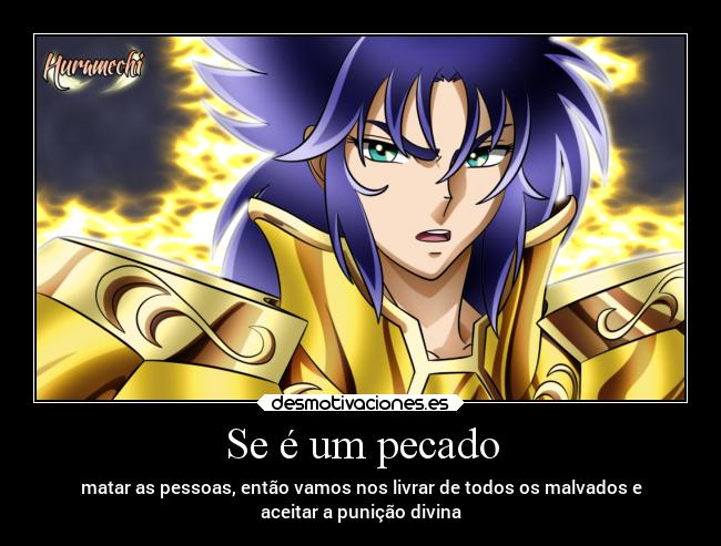 carteles anime arte alma caracter confianza vida pecado kurumada saintseiya desmotivaciones