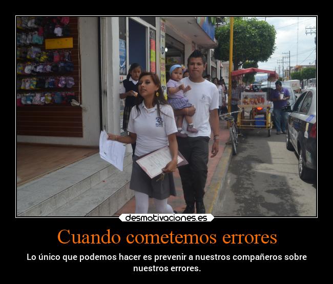 carteles escuela amigos prevenir errores compa cometererrores desmotivaciones