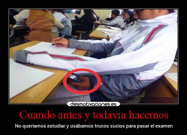 carteles escuela secundaria estudiar copiar examen desmotivaciones