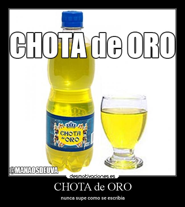 CHOTA de ORO - nunca supe como se escribia