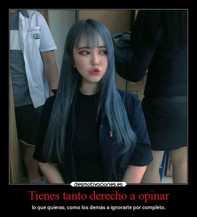 Tienes tanto derecho a opinar -