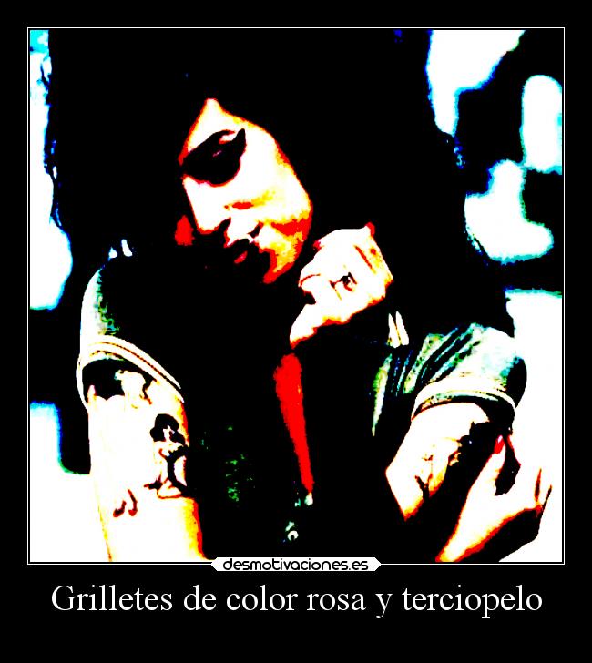 Grilletes de color rosa y terciopelo - 
