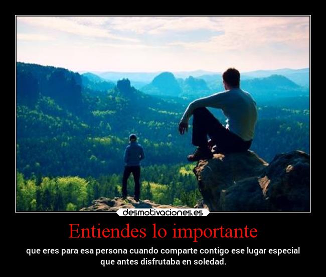 Entiendes lo importante -