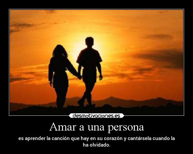 Amar a una persona -